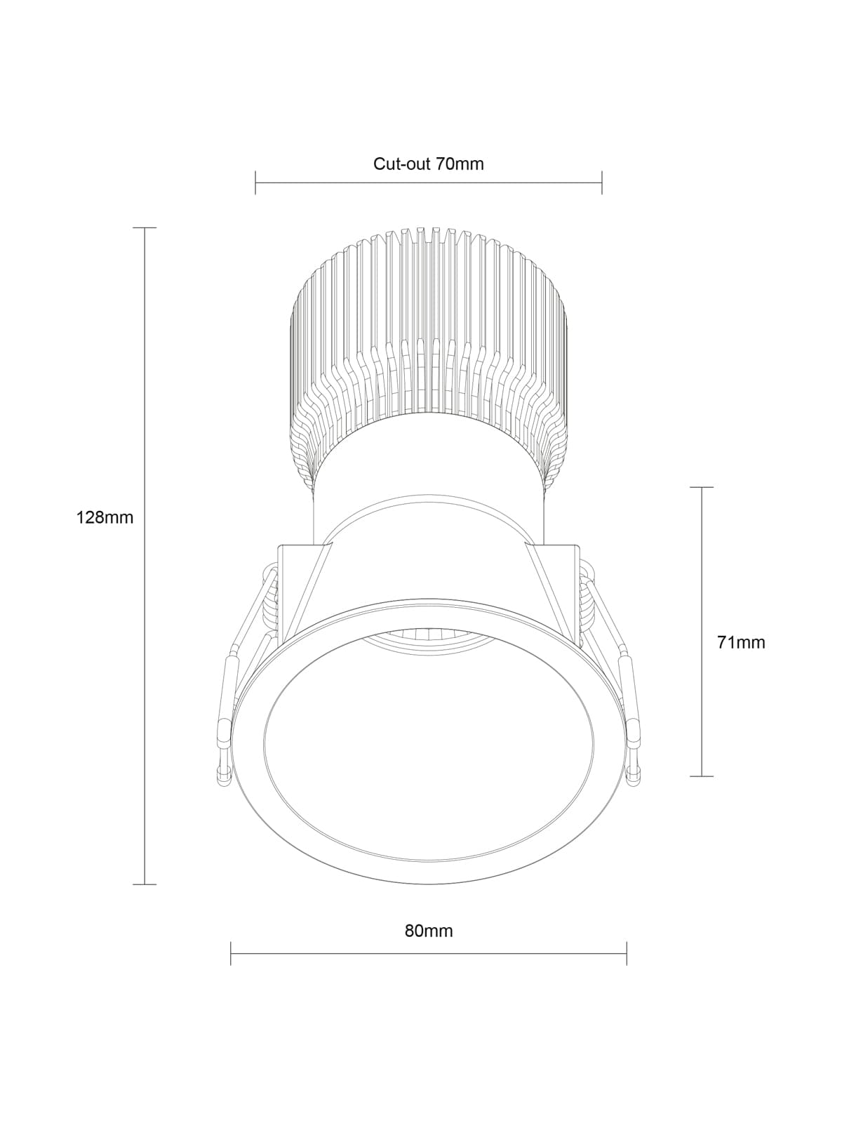 MFL Accent Small Minitrim CCT LED Dimmable 70mm Cut Out Downlight in White