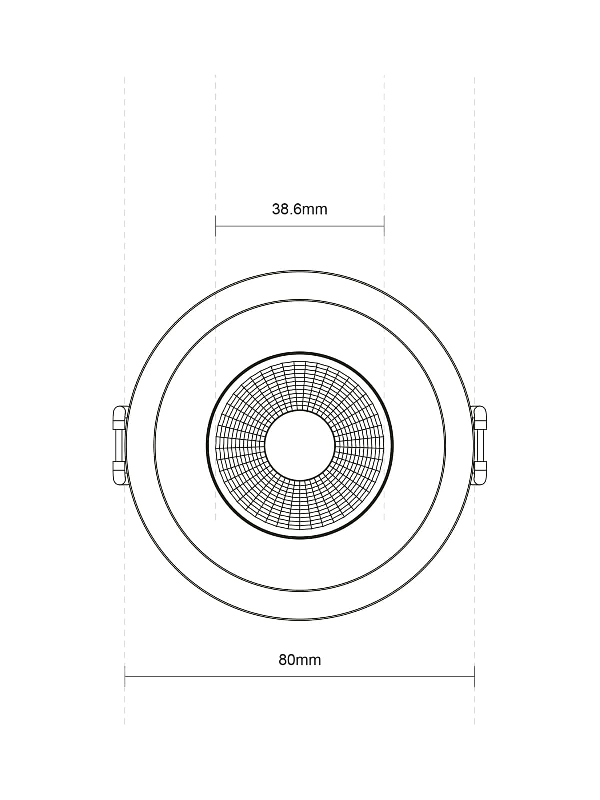 MFL Accent Small Minitrim CCT LED Dimmable 70mm Cut Out Downlight in White