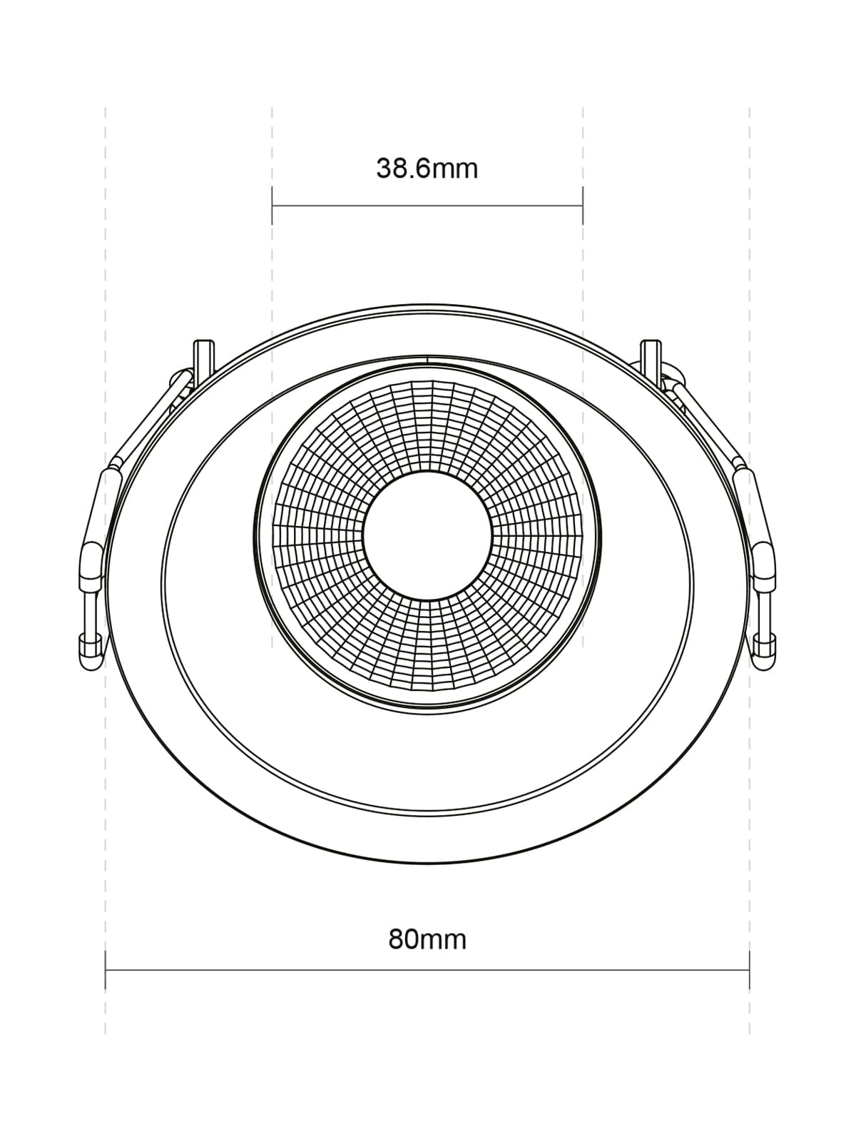 MFL Accent Small Wall Wash CCT LED Dimmable 70mm Cut Out Downlight in Black