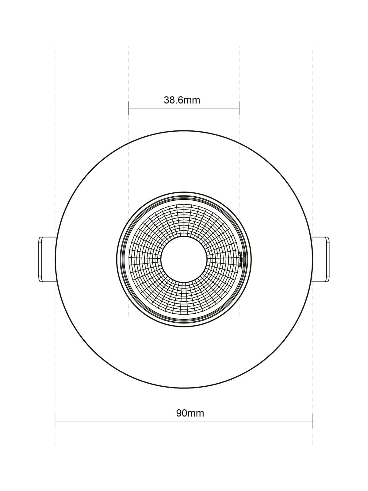 MFL Accent Large Gimble CCT LED Dimmable 85mm Cut Out Downlight in White
