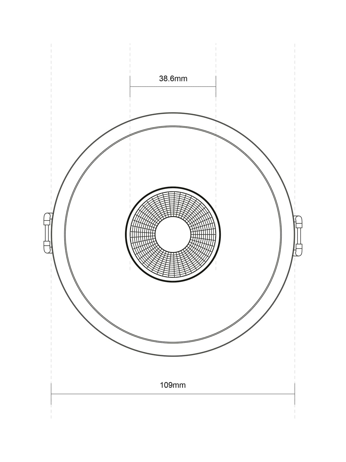 MFL Accent Large Minitrim CCT LED Dimmable 100mm Cut Out Downlight in Black