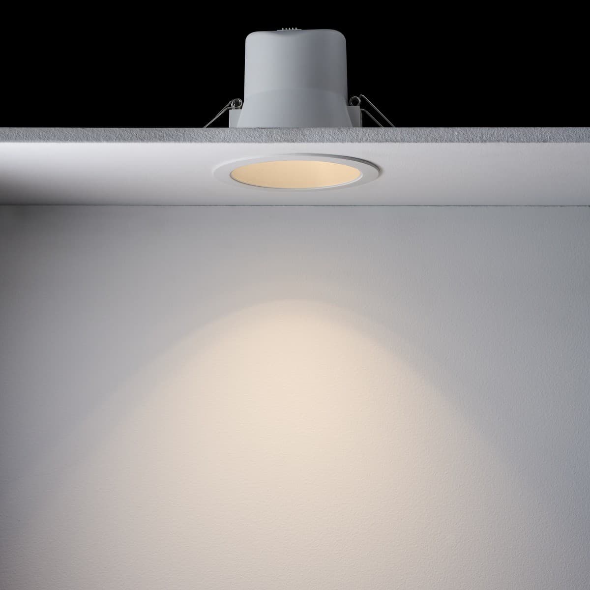 Flare LED Recessed Tri Colour Cut Out 90mm Downlight in White