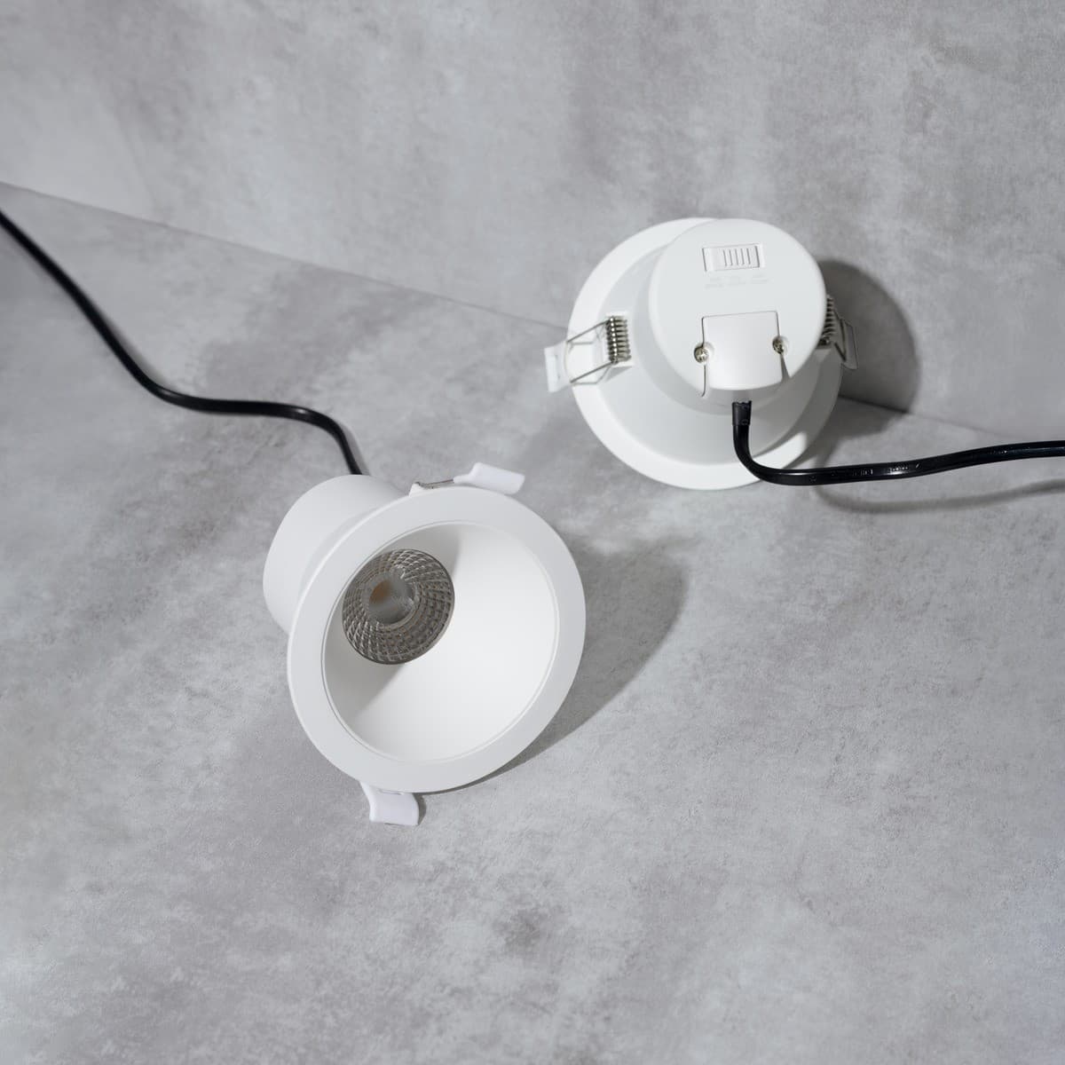 Flare LED Recessed Tri Colour Cut Out 90mm Downlight in White