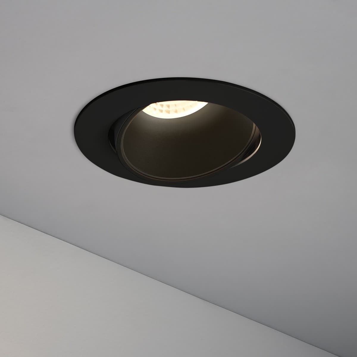 Flare LED Recessed Gimble Tri Colour Cut Out 90mm Downlight in Black-img-7