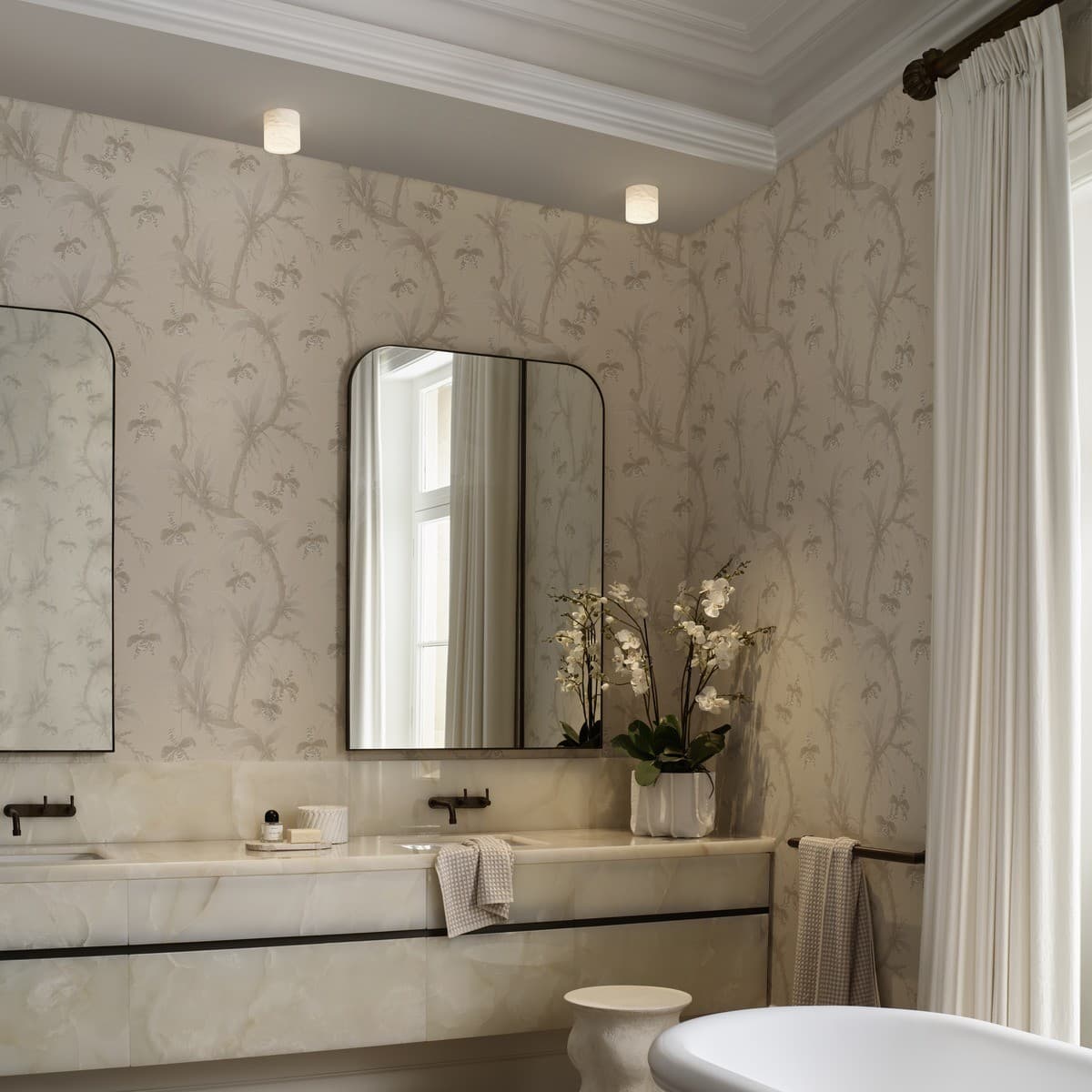 Made By Mayfair Eiffel LED Semi-Recessed 86mm Cut Out Downlight in Spanish Alabaster-img-7