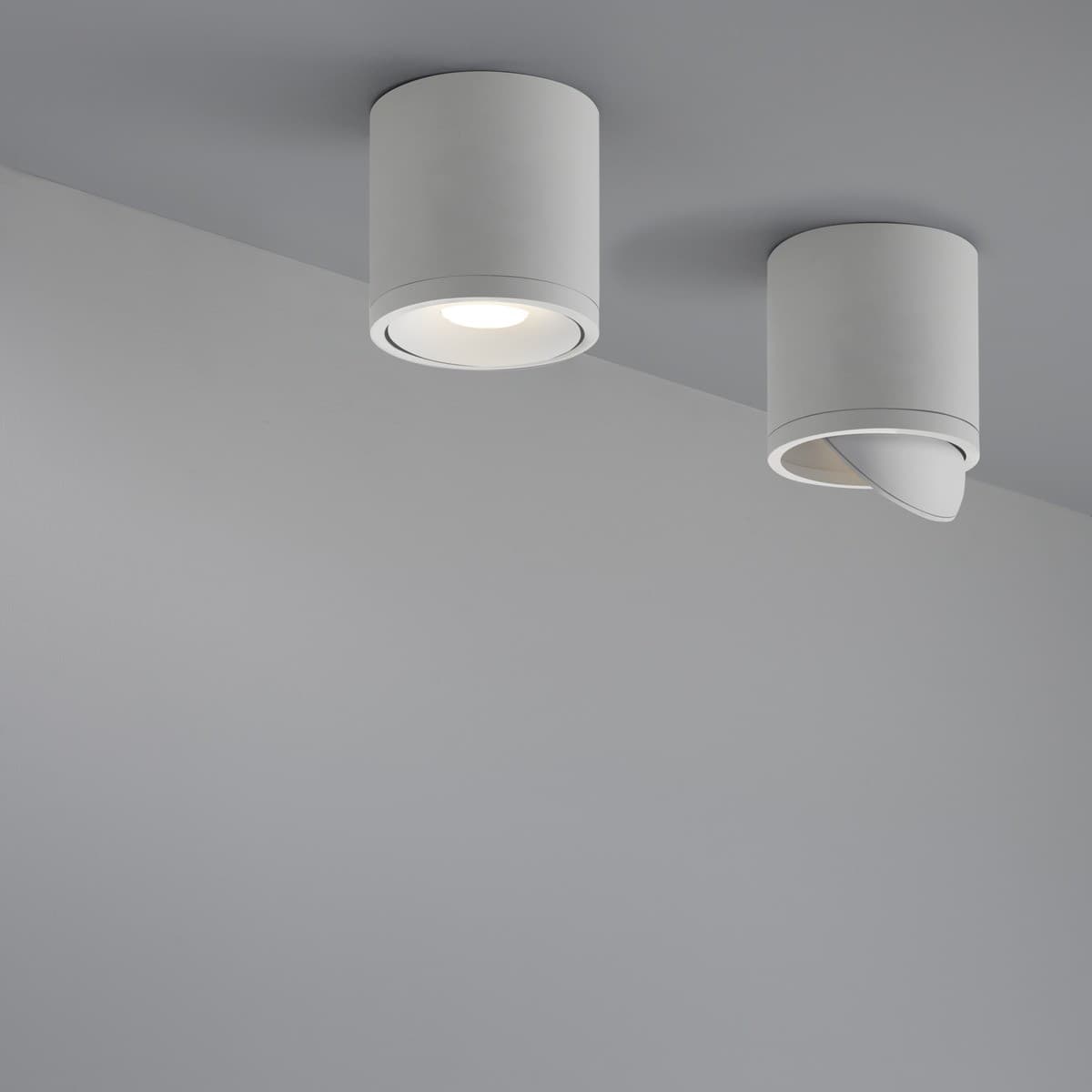 Crescent LED Adjustable Surface Mounted Downlight in White