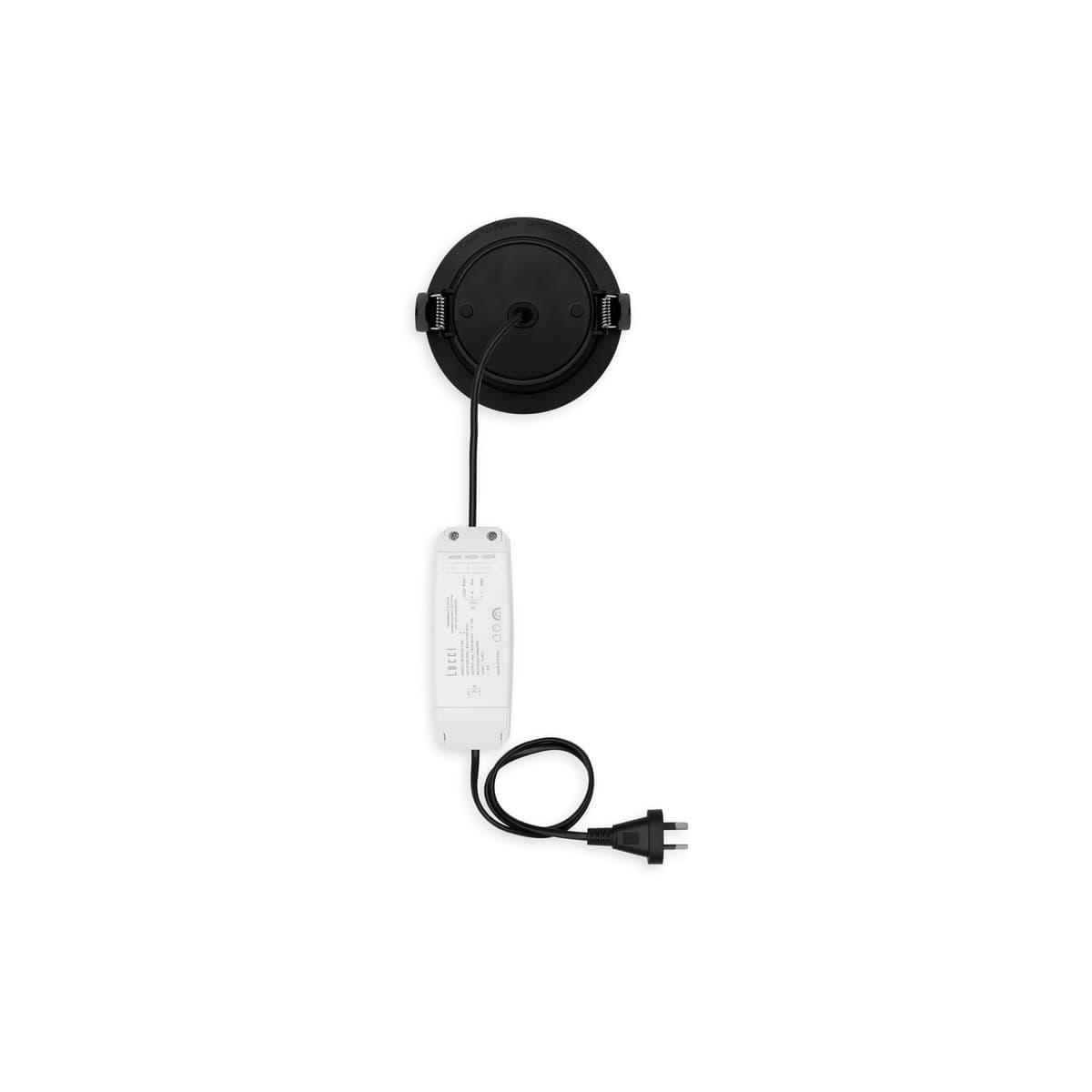 Eclipse Deep Recess LED Colour Switch 90mm Cut Out Downlight in Black-img-3