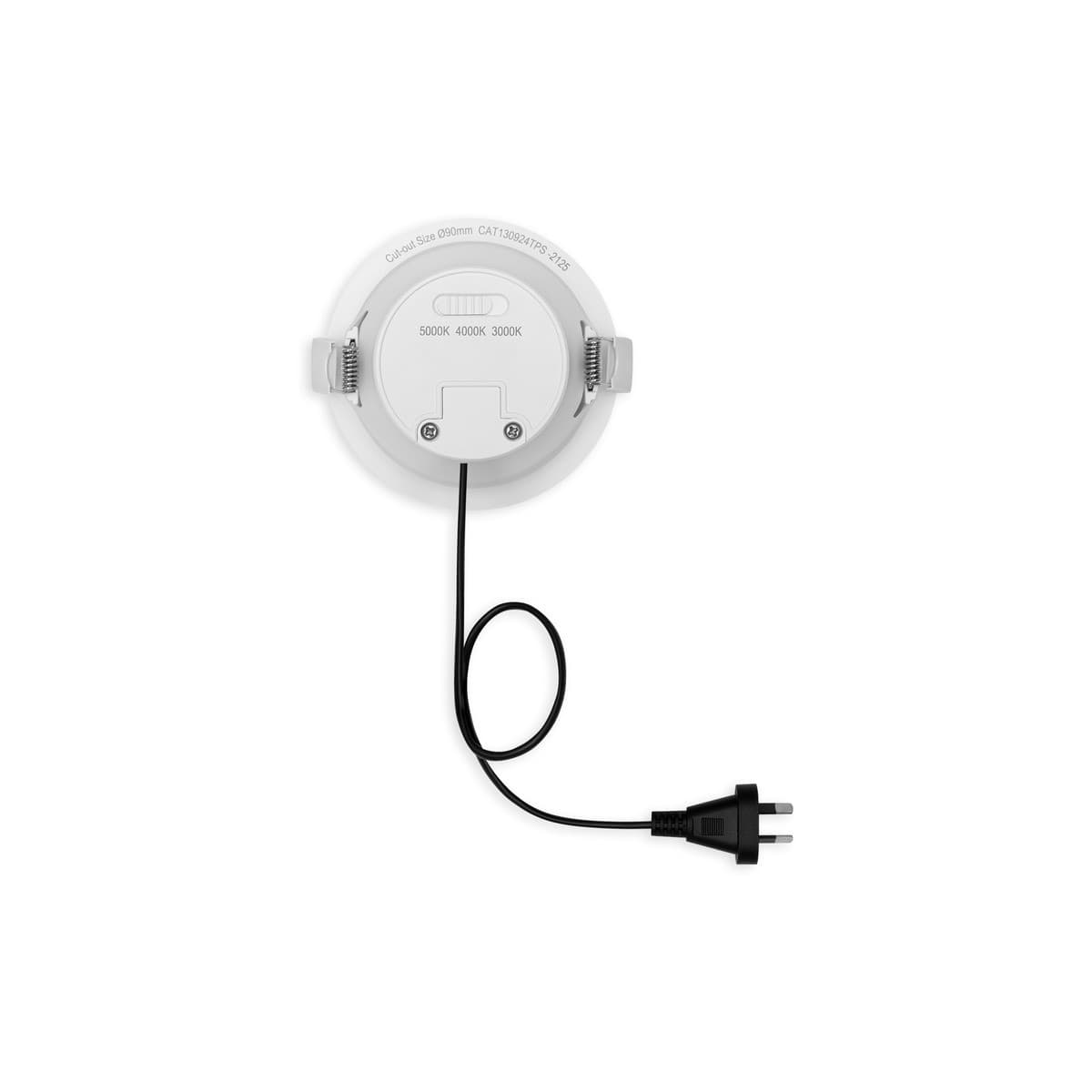 Scope Lens LED Colour Switch 90mm Cut Out Gimble Downlight in White
