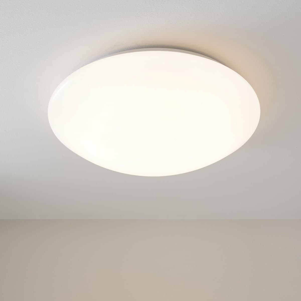 GE Omega Round 350mm LED CCT Flush Mount in White