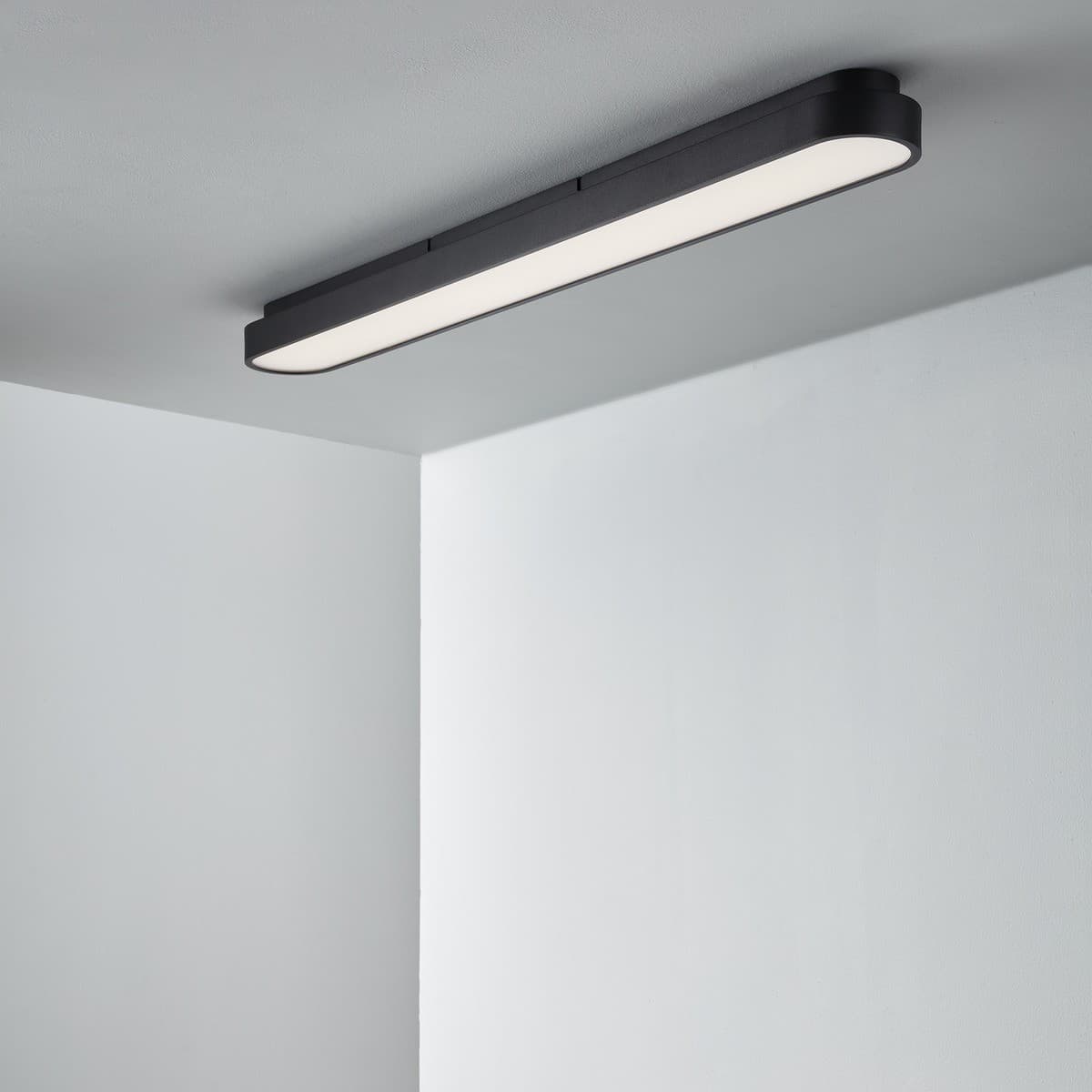 MFL Moku LED Dimmable Colour Change Prismatic Long Flush Mount in Black-img-3
