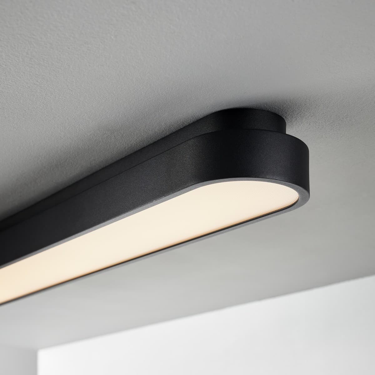 MFL Moku LED Dimmable Colour Change Prismatic Long Flush Mount in Black-img-5