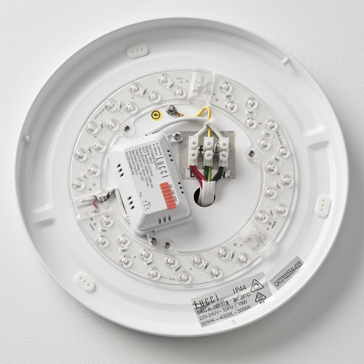 Nova 290mm LED Colour Switching IP44 Flush Mount in White-img-3