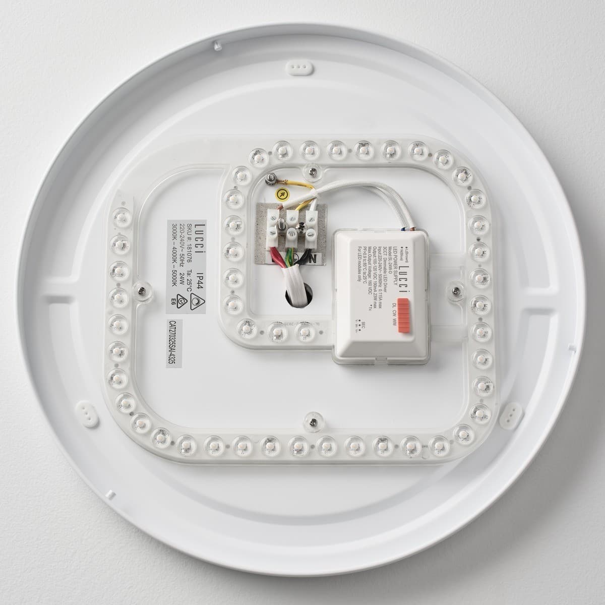 Nova 390mm LED Colour Switching IP44 Flush Mount in White-img-2
