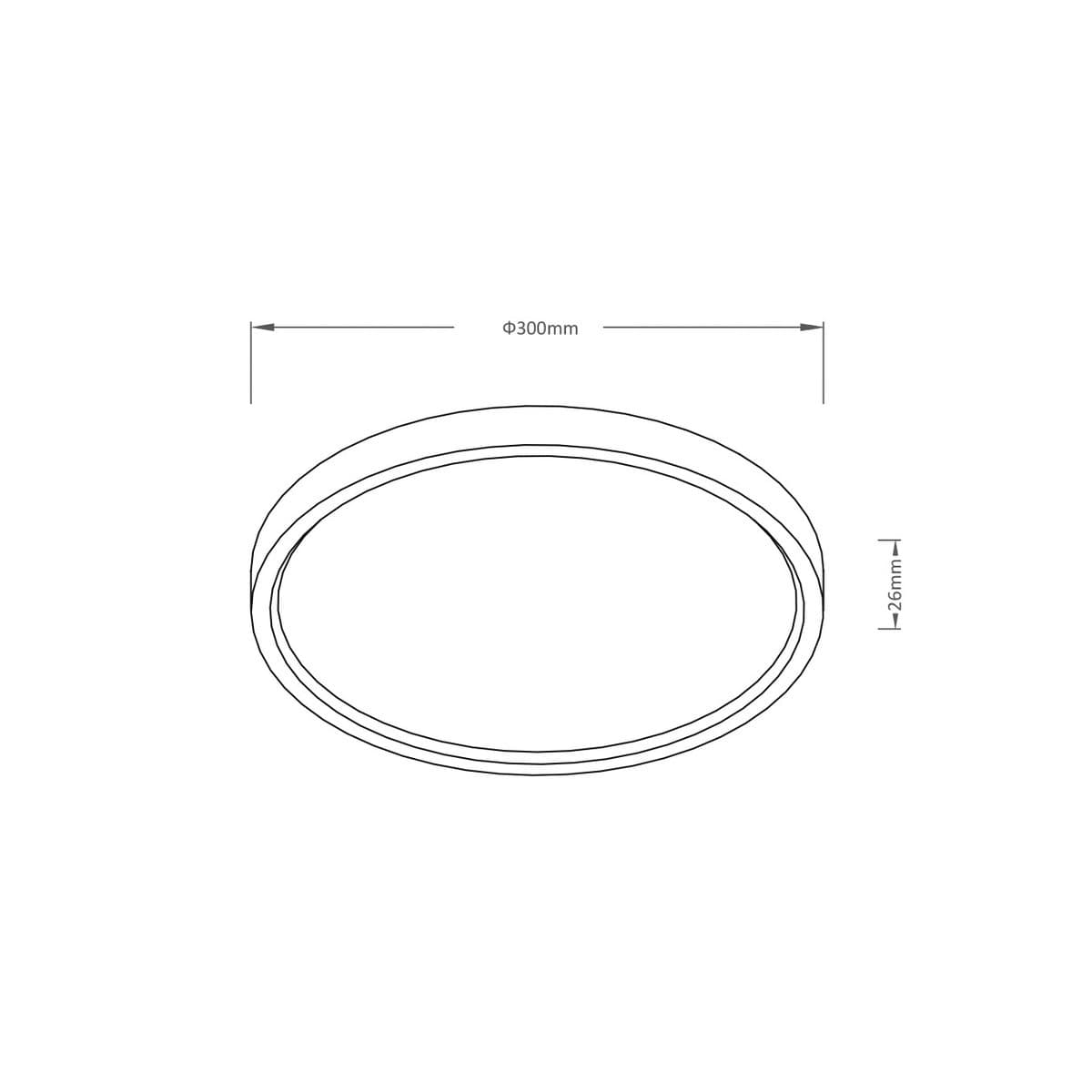 Bayside Sans LED 300mm Colour Switching Flush Mount in White-img-2