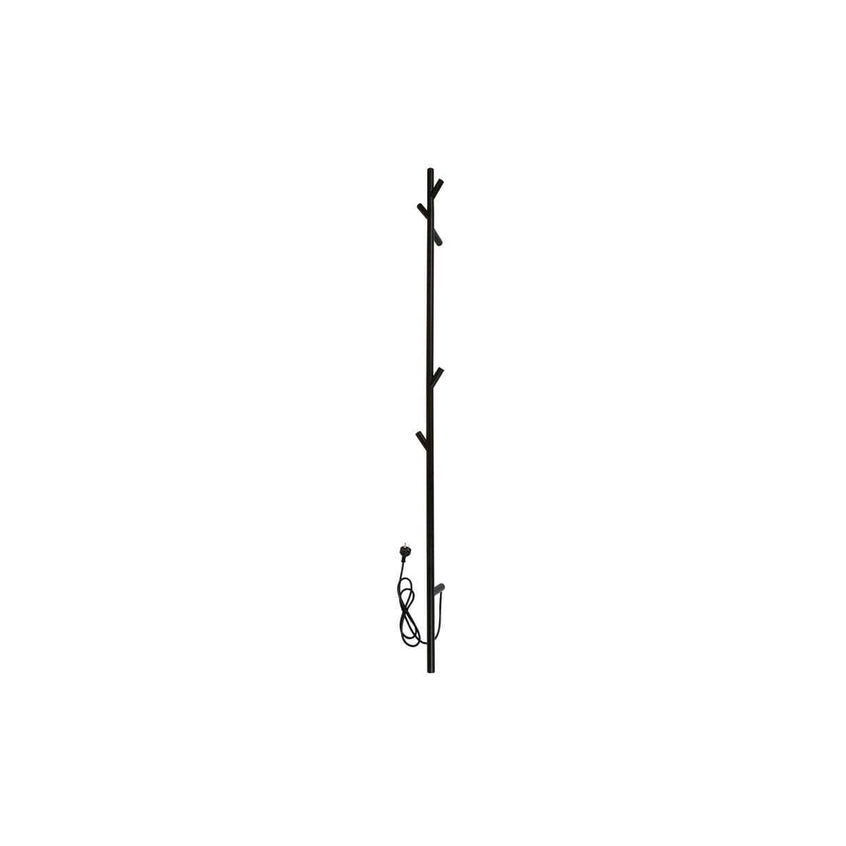 Silhouette Vertical Heated Towel Rail in Black-img-1