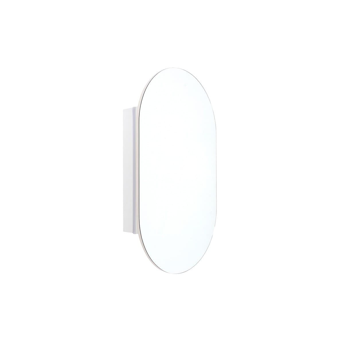 Aura 1m Race Track Mirrored Cabinet with LED Backlight in White-img-1