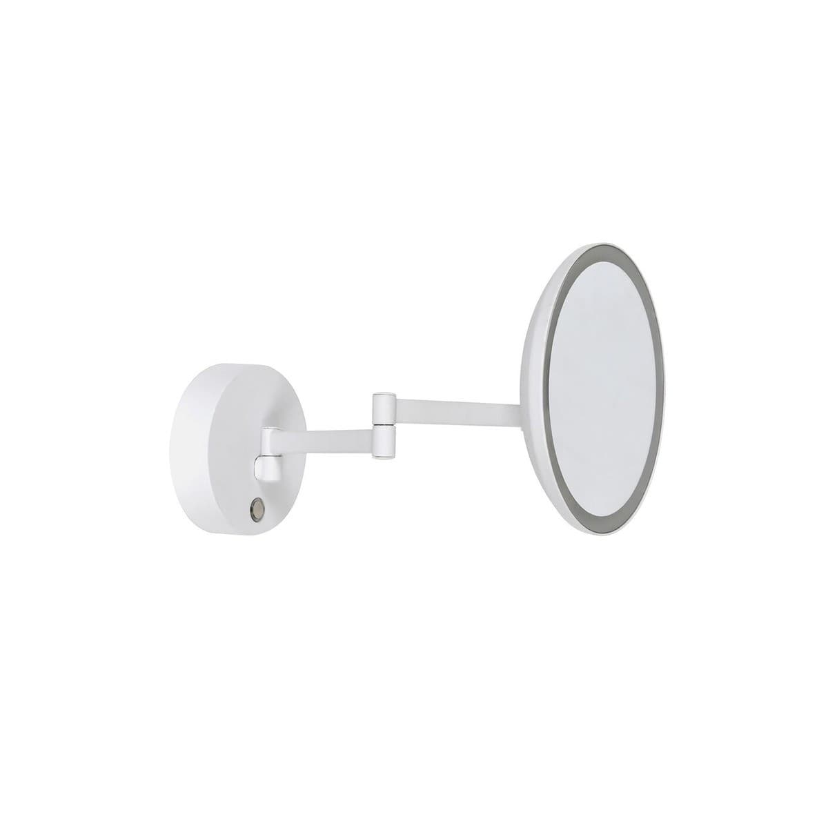 Reflextion LED Swing Arm Vanity Mirror in White-img-1