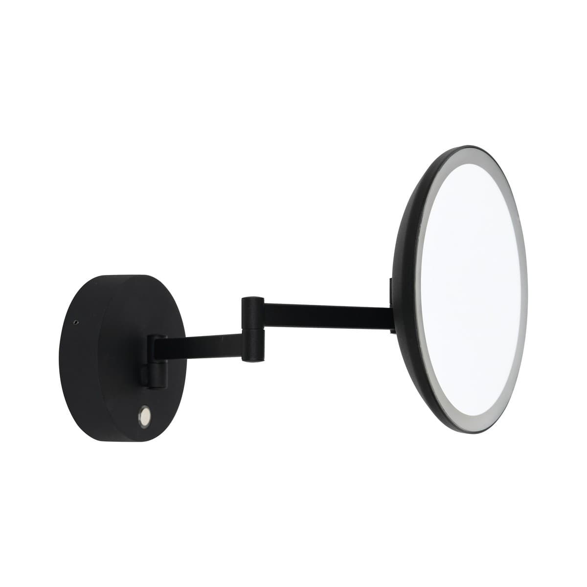 Reflextion LED Swing Arm Vanity Mirror in Black-img-1