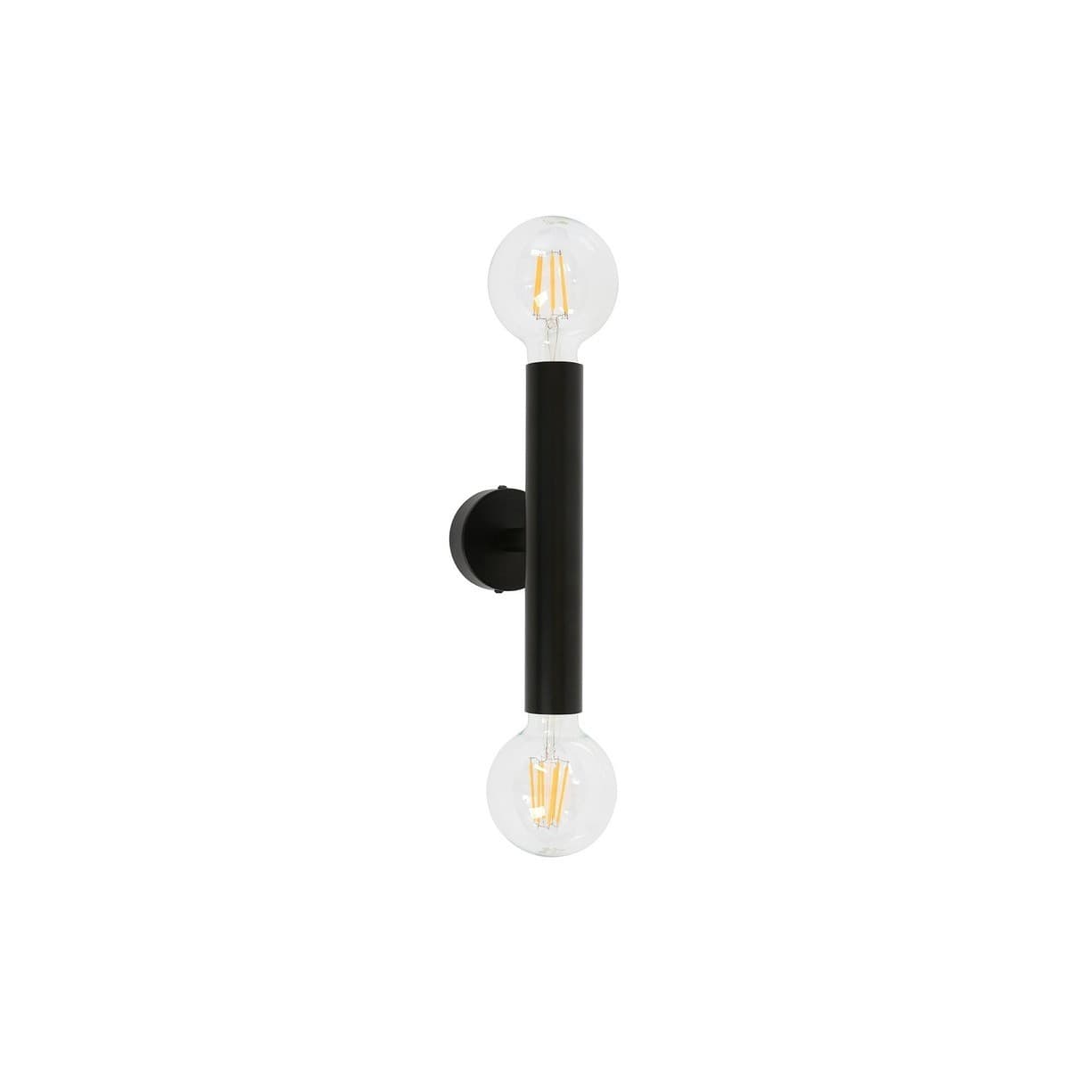 Parker 2 Light Cylinder Wall Bracket in Black