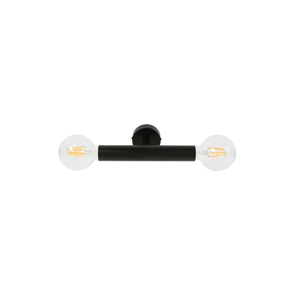 Parker 2 Light Cylinder Wall Bracket in Black
