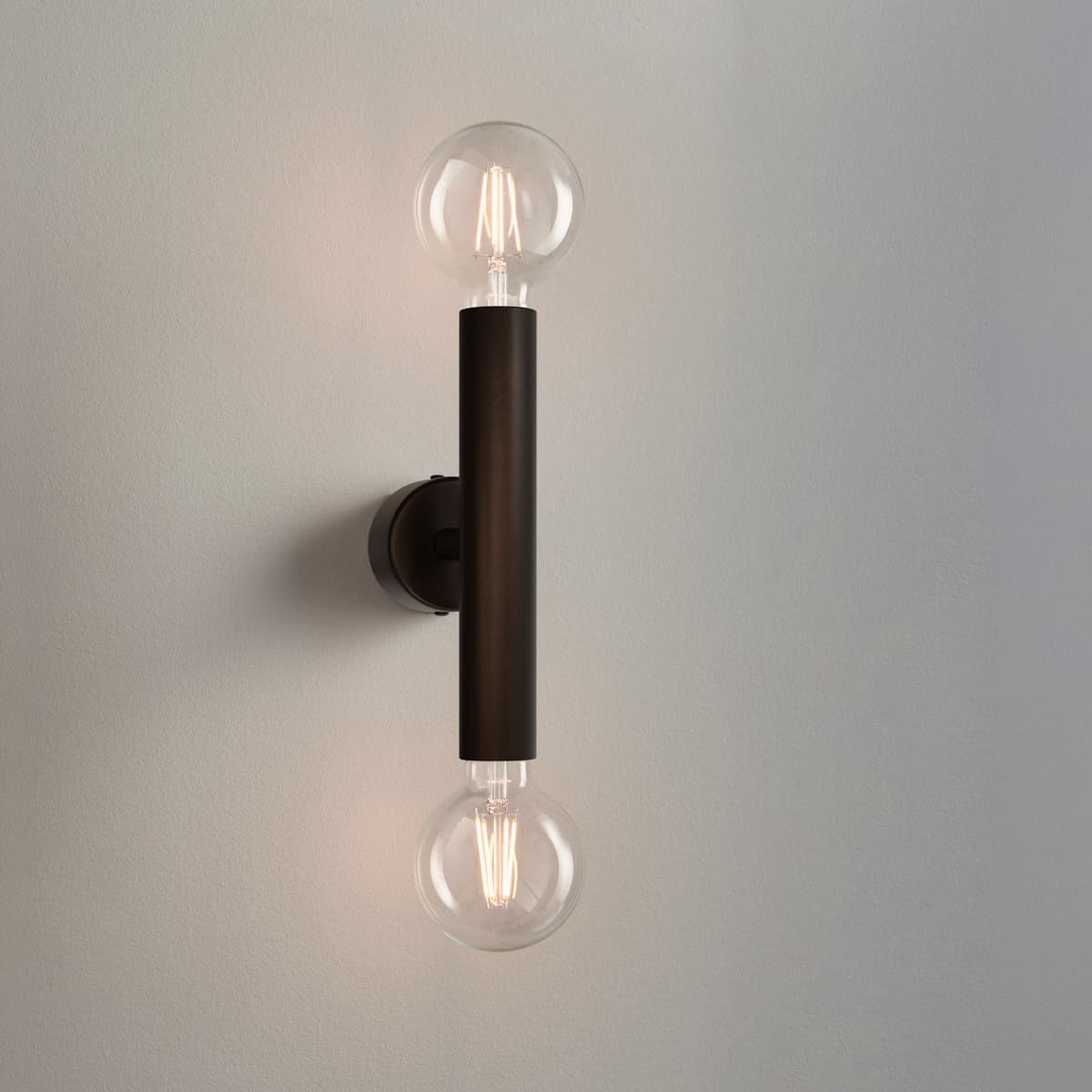 Parker 2 Light Cylinder Wall Bracket in Bronze