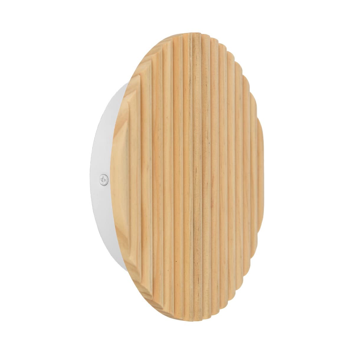 Equinox 200mm LED Colour-Shifting Ribbed Wall Sconce in Oak-img-1