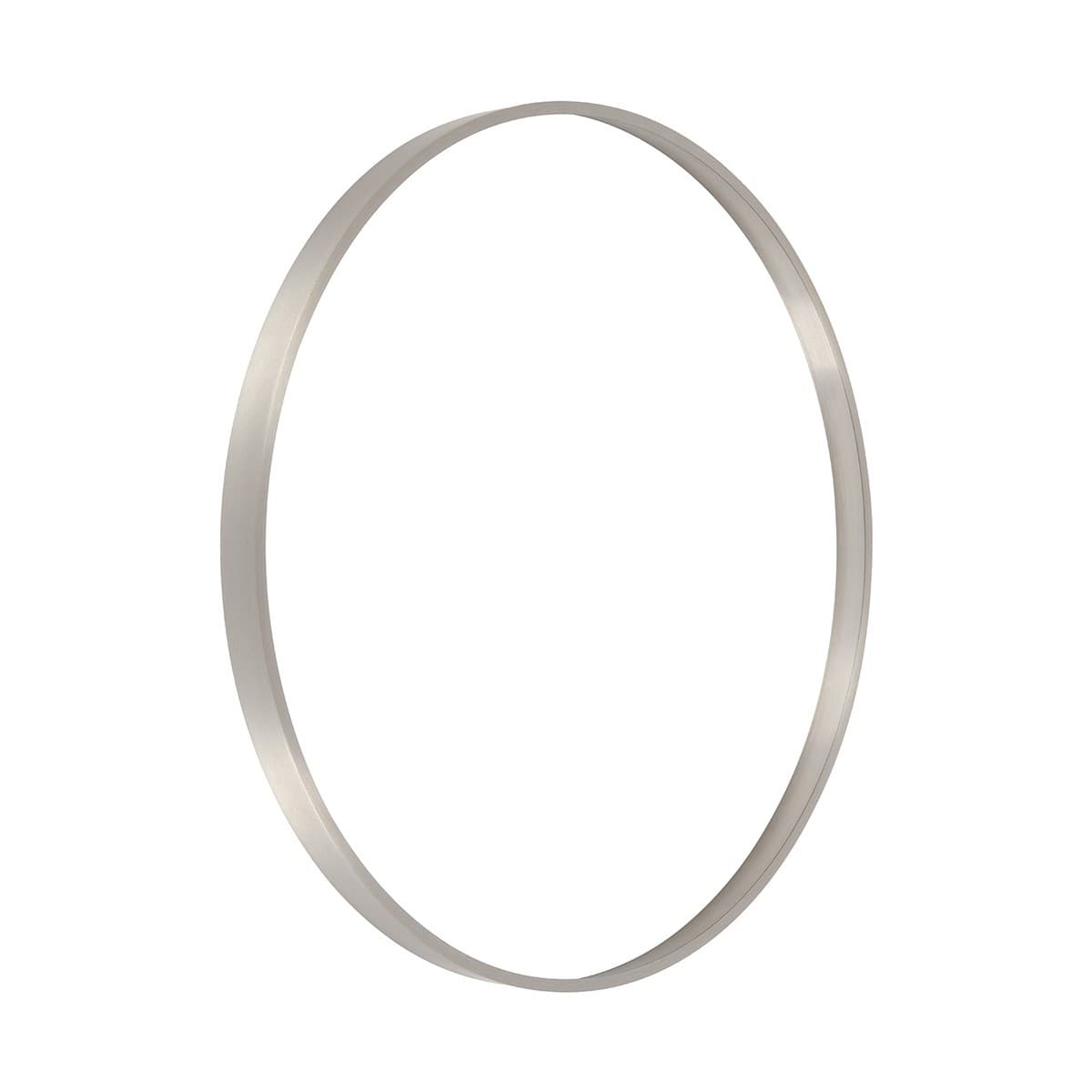 Contour Round Mirror Frame Only in Brushed Chrome-img-1