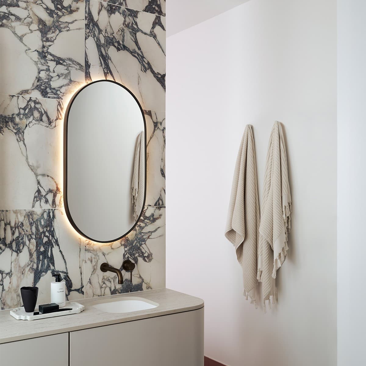 Contour Oval Mirror Frame Only in Bronze-img-3