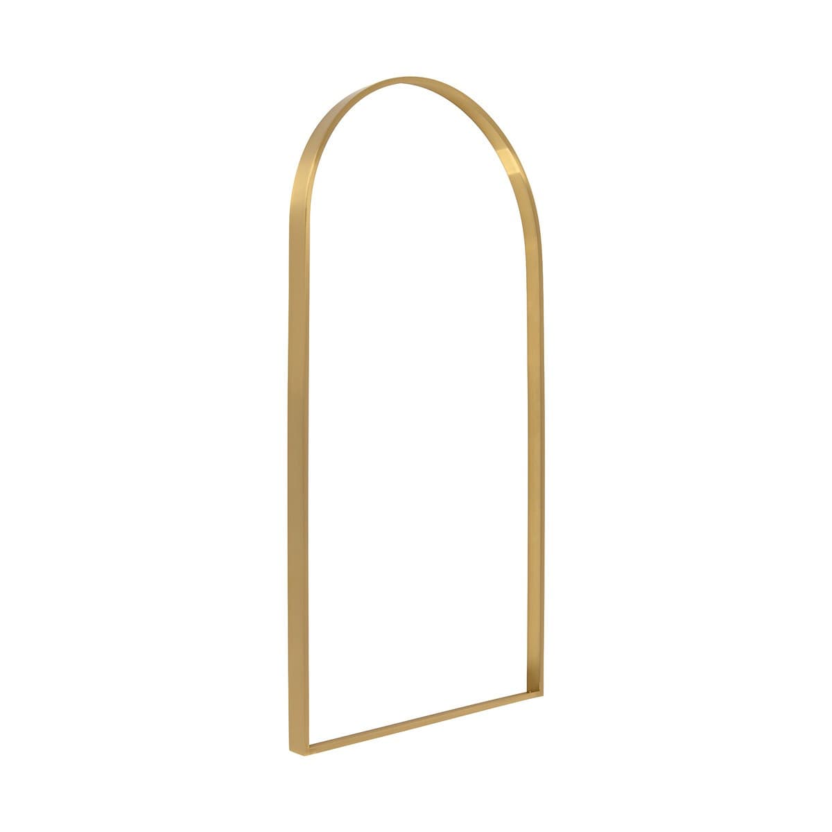 Contour Arch Mirror Frame Only in Aged Brass-img-1