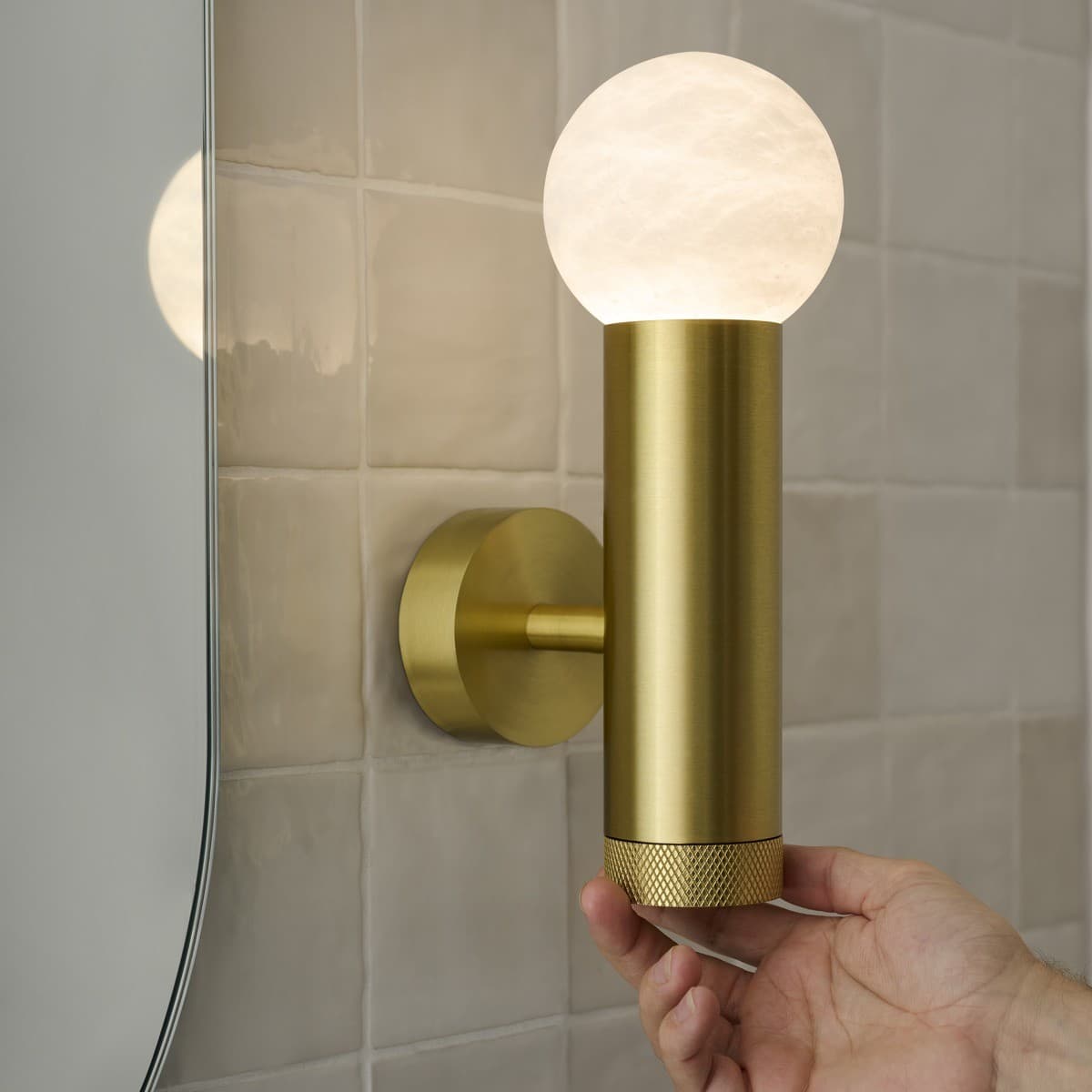 MFL Artisan LED Colour-Shifting Cylinder Wall Bracket with Dimmer in Brass-img-7