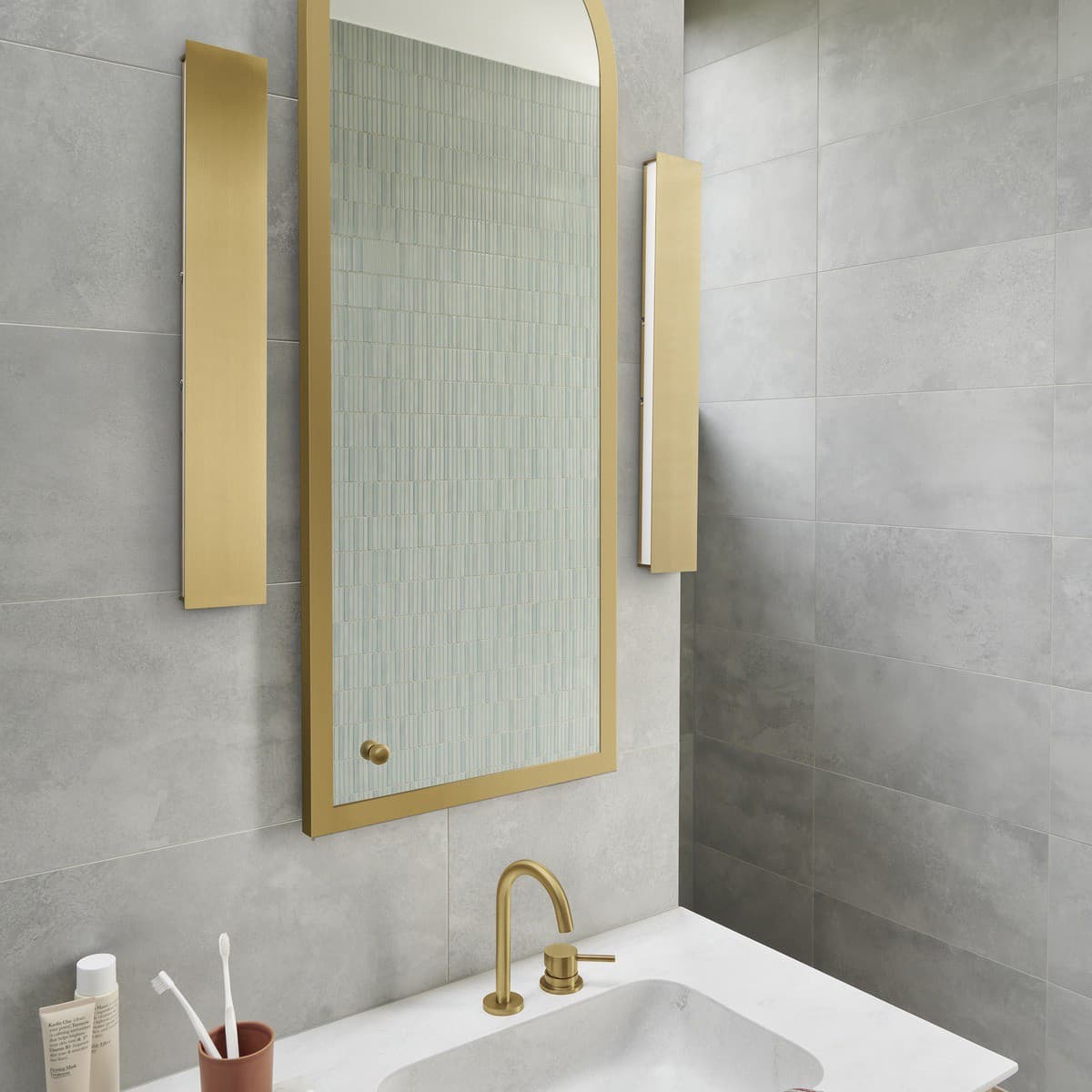 Jones 620mm 2 Light LED Colour-Shifting Wall Sconce in Brass-img-3