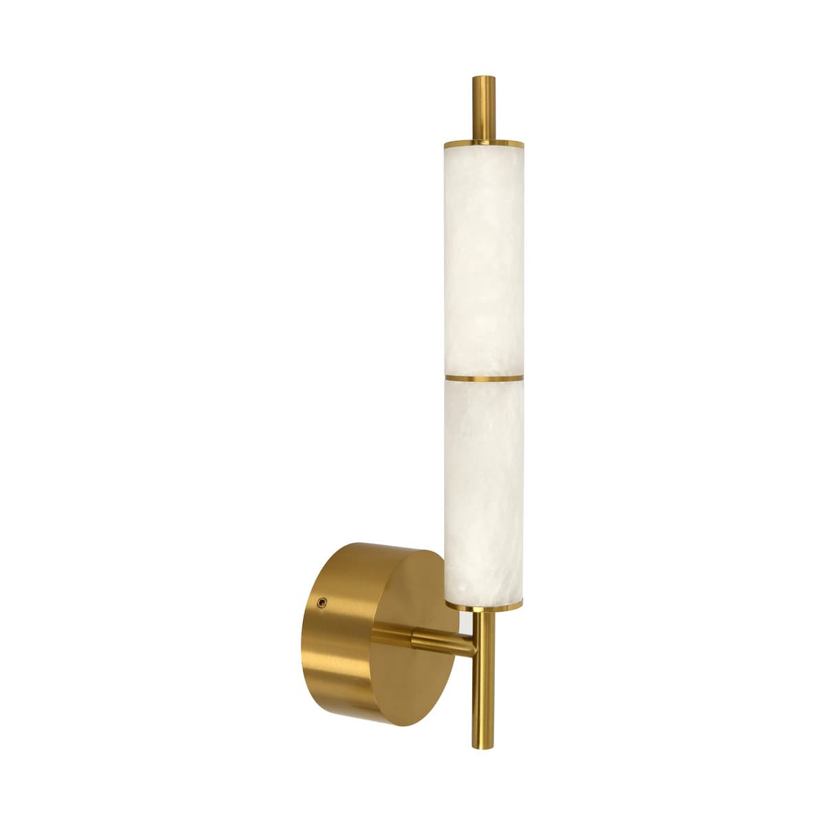 Made by Mayfair Cadence LED Colour Switching Wall Bracket in Aged Brass with Spanish Alabaster-img-1