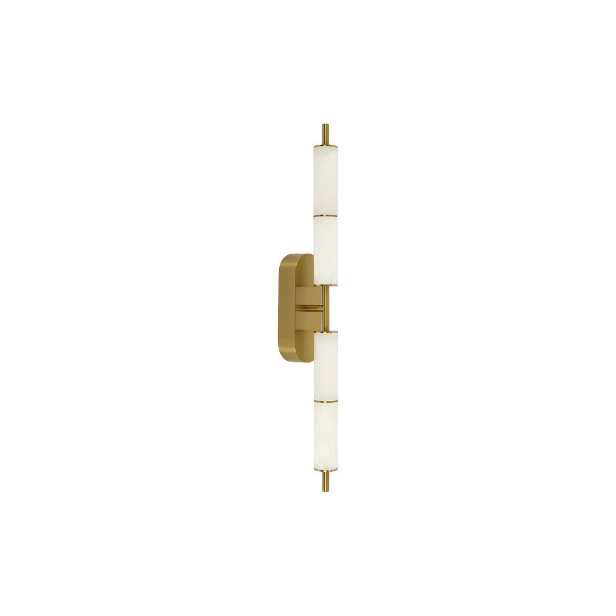Made by Mayfair Cadence 2 Light LED Colour Switching Wall Bracket in Aged Brass with Spanish Alabaster-img-1