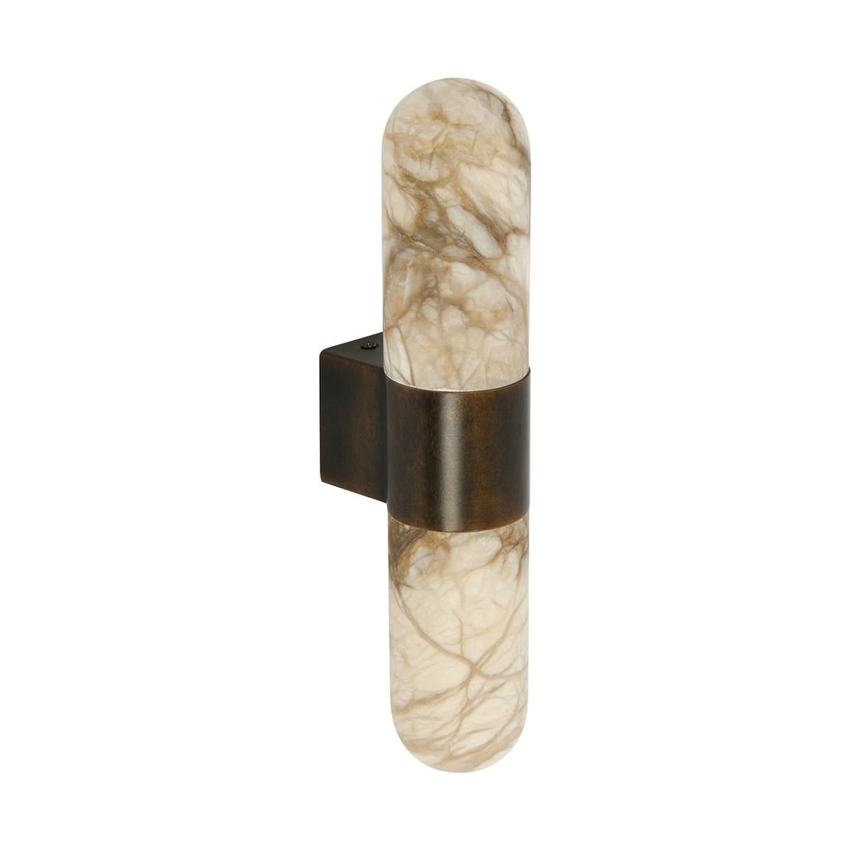 Arket 2 Light Wall Bracket in Bronze with Latte Alabaster-img-1