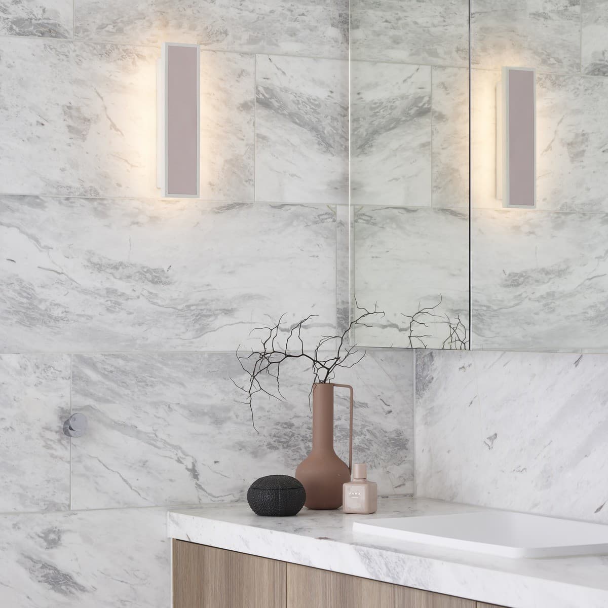 Chameleon LED Colour-Shifting Tall Wall Sconce Only in White-img-8