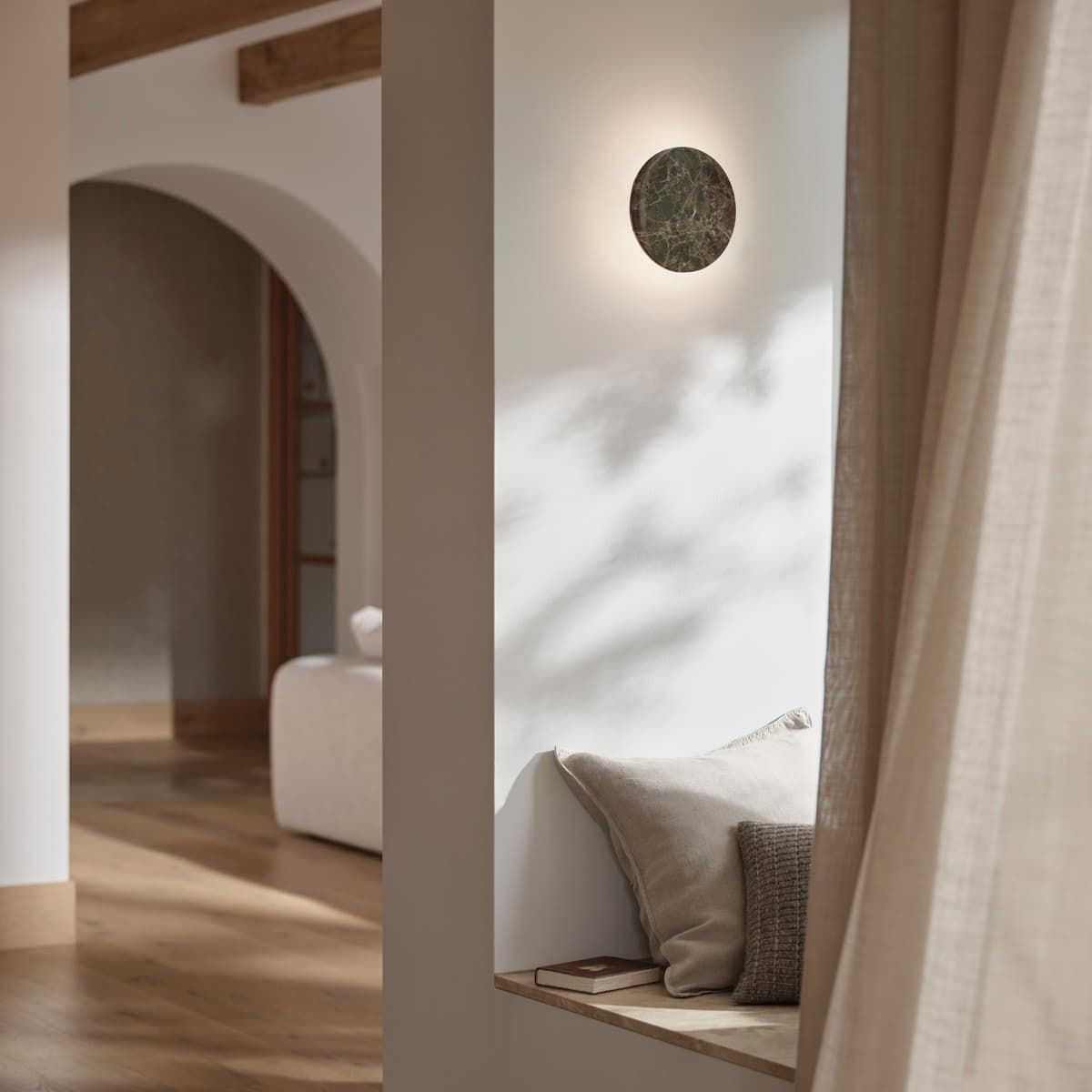 Equinox 200mm LED Colour-Shifting Wall Sconce in Brown Marble-img-2