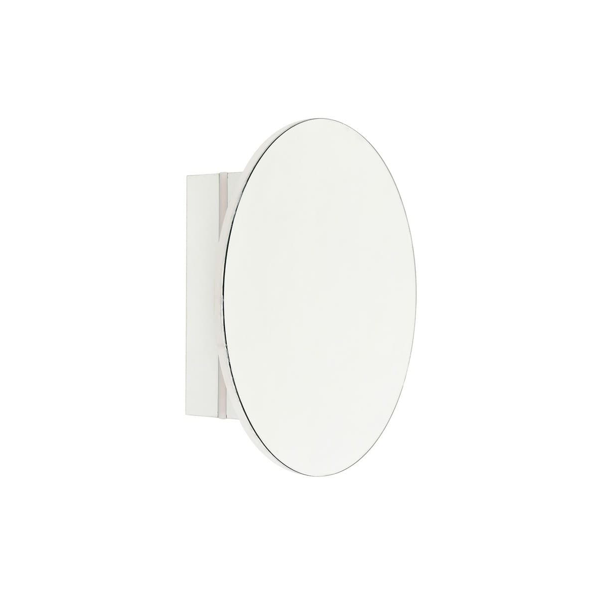 Aura 600mm Round Mirrored Cabinet with LED Backlight in White