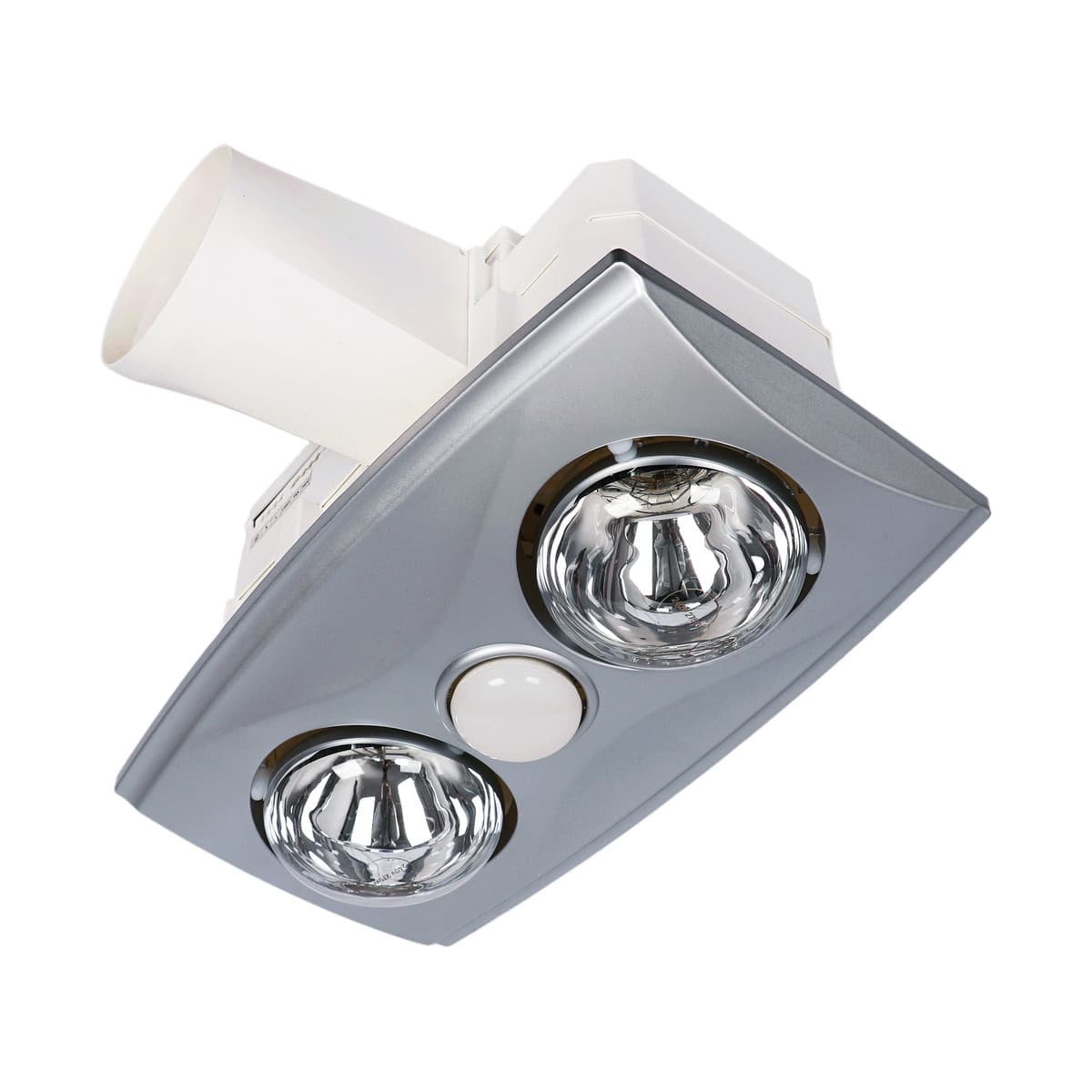 Thermalite 3-in-1 Bathroom Heater, Exhaust Fan and Light in Silver with 2x 275W Heat Lamps-img-2