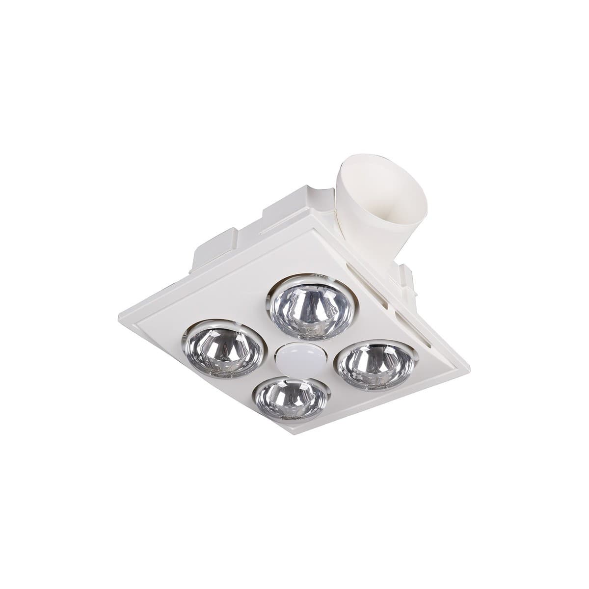 Thermalite Deluxe 3-in-1 Bathroom Heater, Exhaust Fan and Light in White with 4x 275W Heat Lamps-img-1