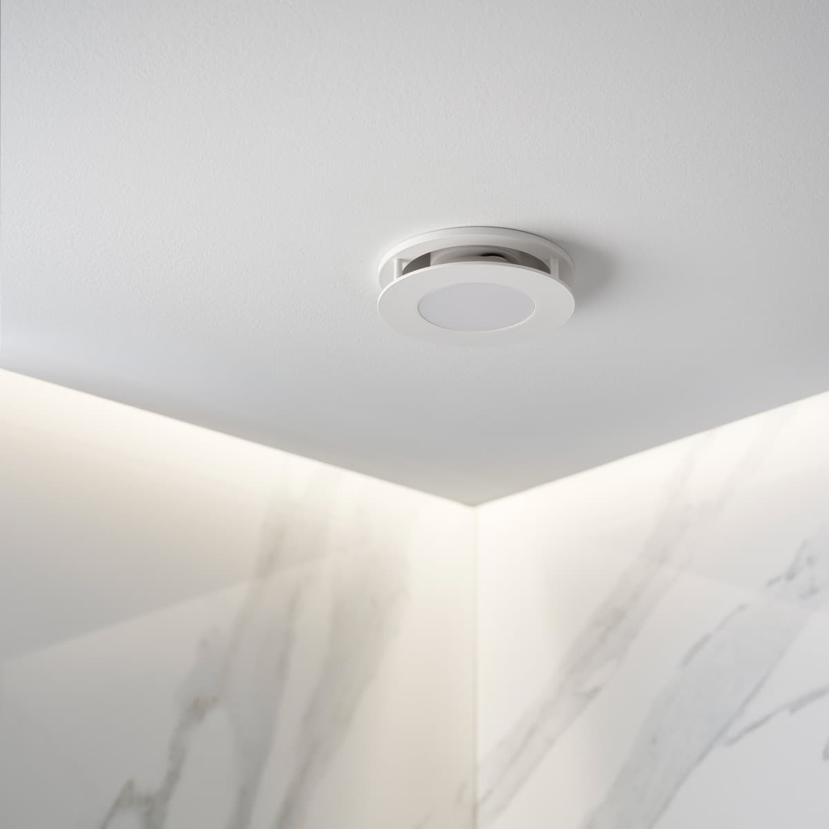 Parsec Mini DC Exhaust Fan/LED Light with 114mm Dia Cut Out in White-img-3