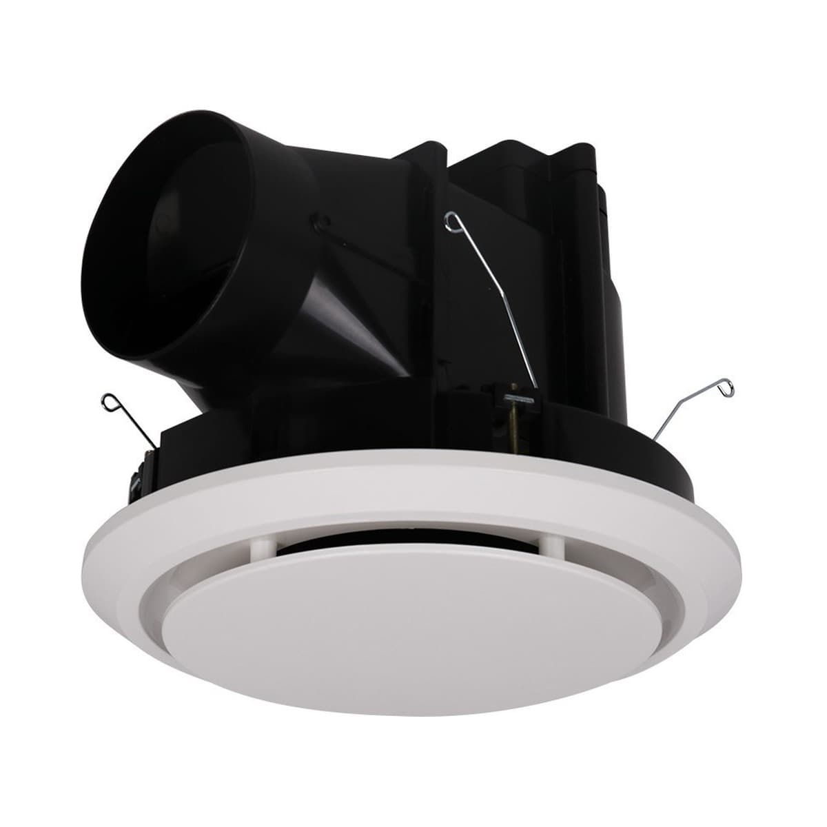 Lucci 200mm Designer Round Exhaust Fan with 240mm Dia Cut Out in White-img-3