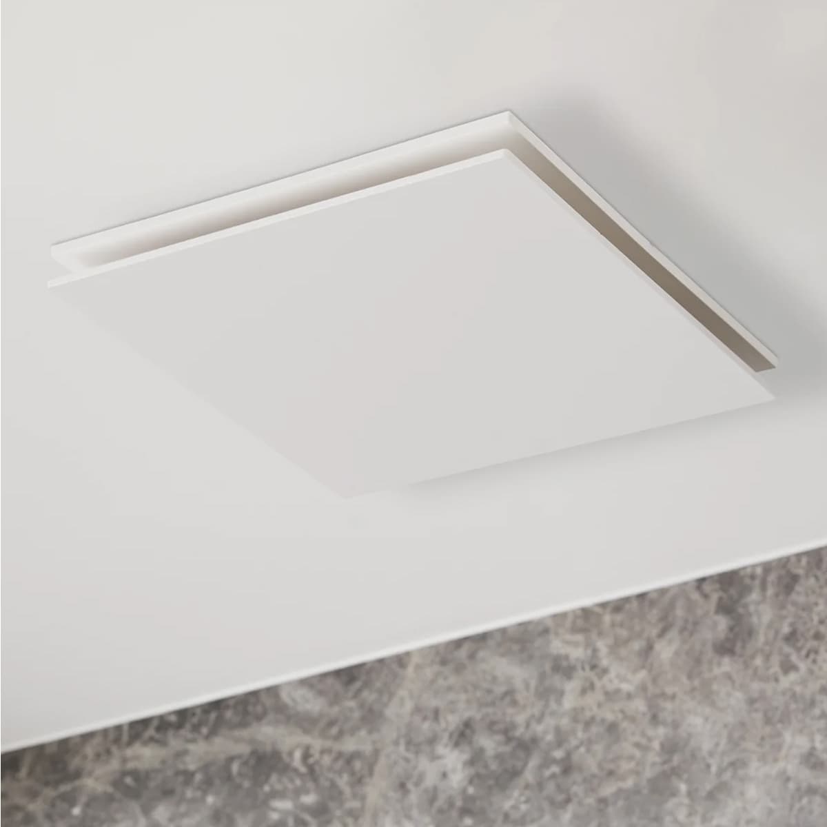Mett Inline 280mm Square Face Plate Only with 210mm Dia Cut Out In White-img-3