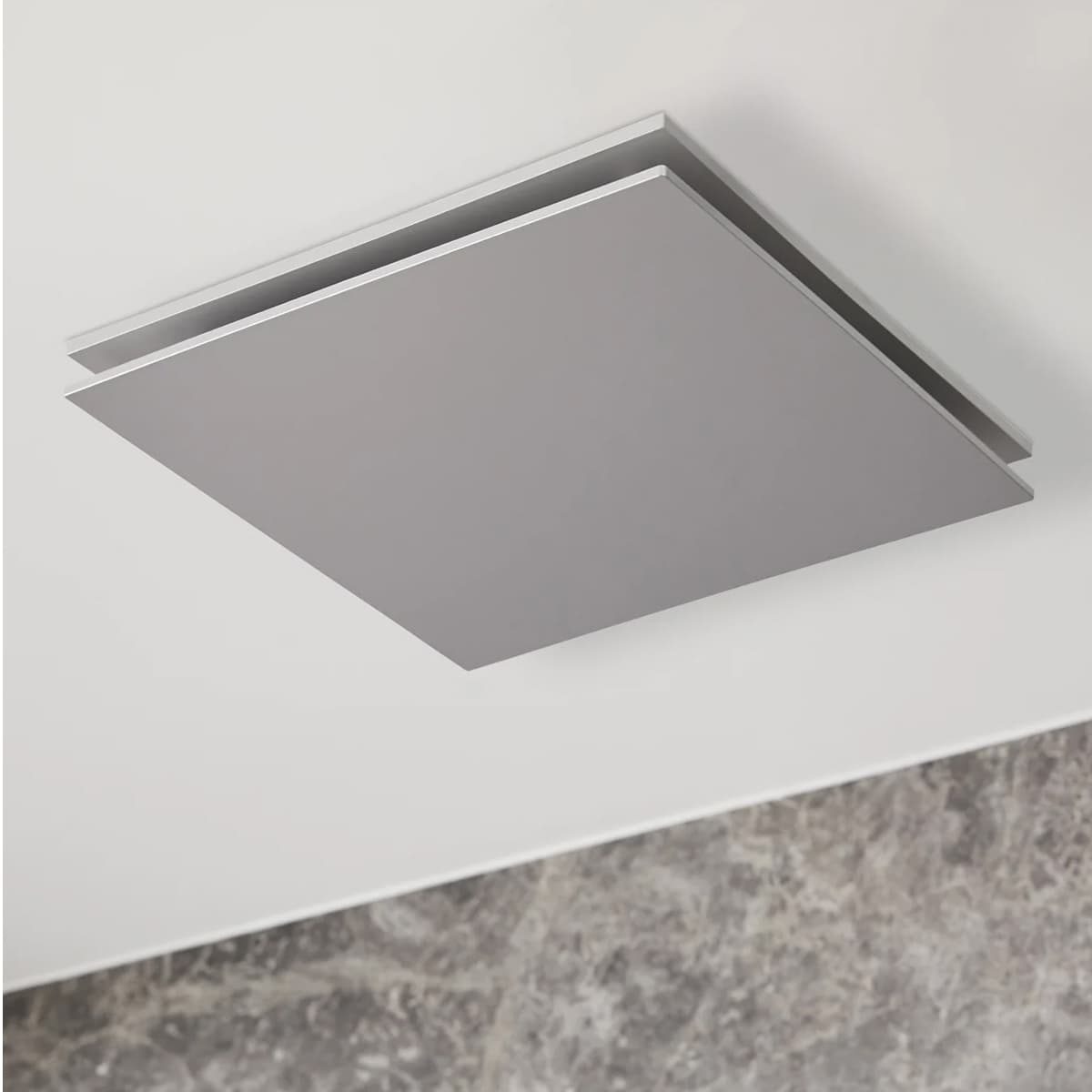 Mett Inline 280mm Square Face Plate Only with 210mm Dia Cut Out In Silver-img-3