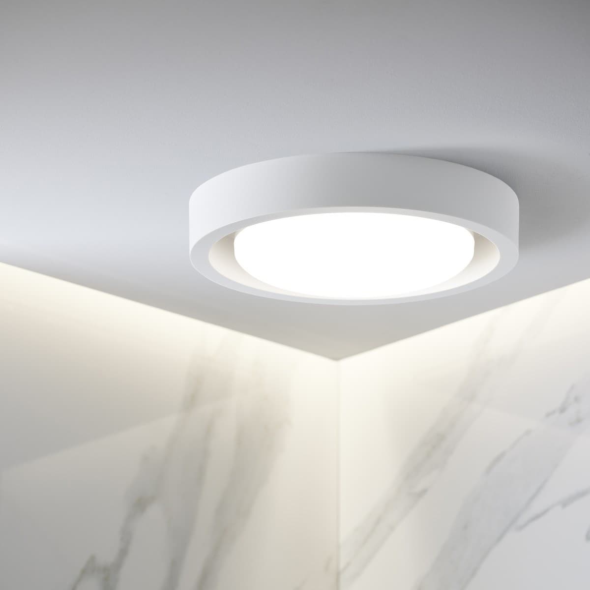 Uno Exhaust Fan and Light with 240mm Dia Cut Out in White-img-4