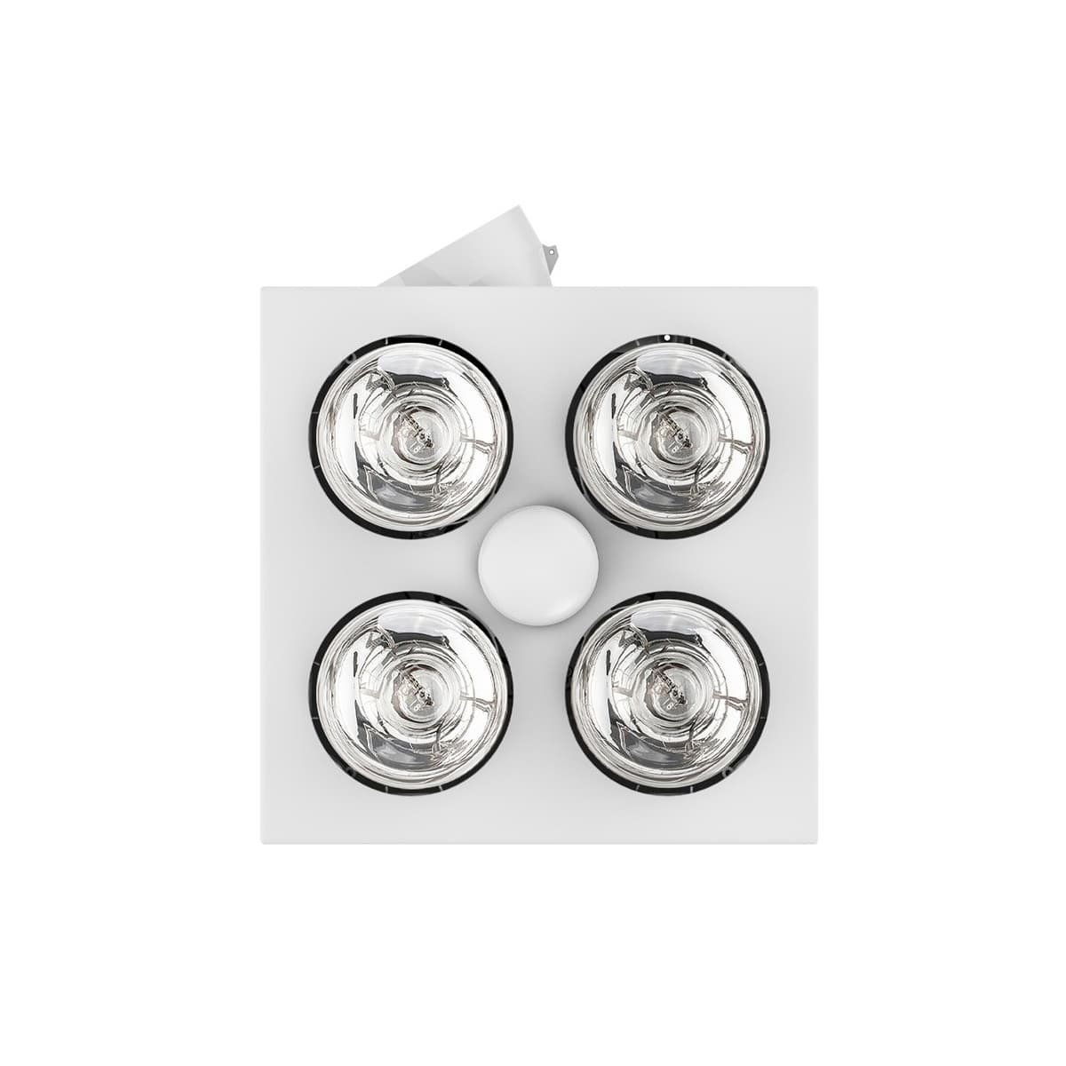 Cali 3-in-1 Bathroom Heater, Exhaust Fan and Light in White with 4 x 275W Heat Lamps-img-2