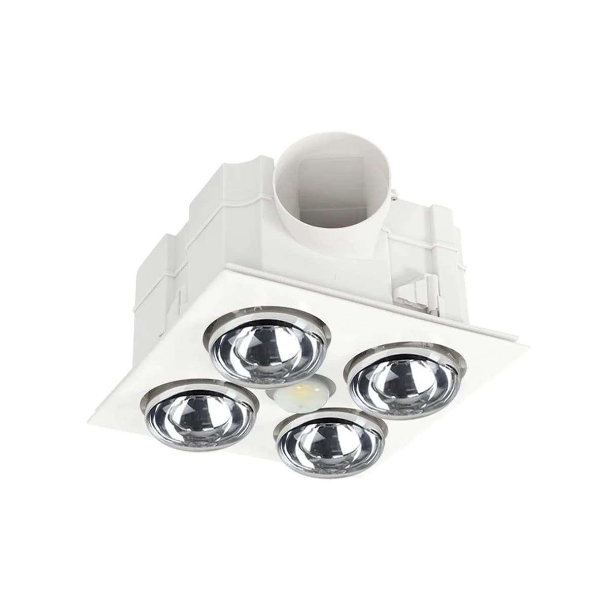 Cali 3-in-1 Bathroom Heater, Exhaust Fan and Light in White with 4 x 275W Heat Lamps-img-4