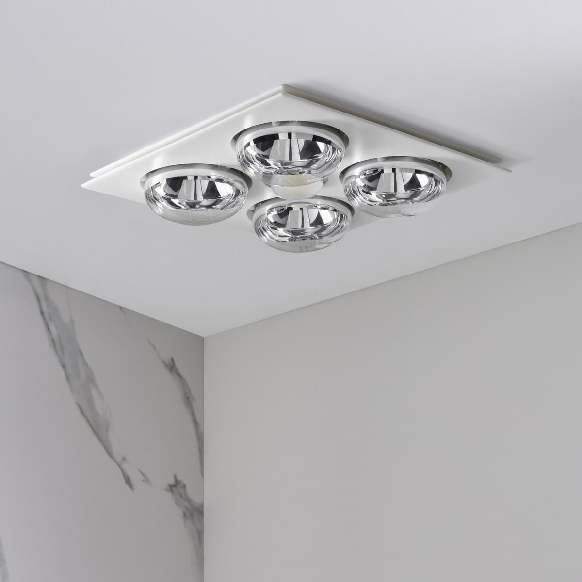 Cali 3-in-1 Bathroom Heater, Exhaust Fan and Light in White with 4 x 275W Heat Lamps-img-6