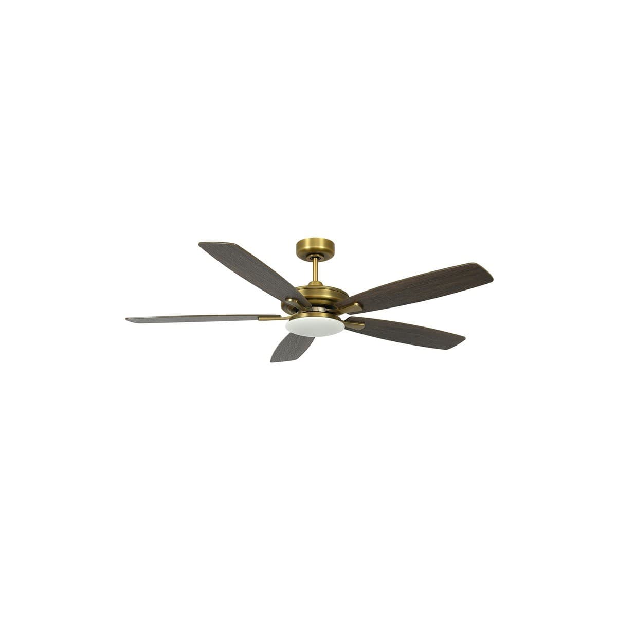 Basilica 142cm DC Fan Only in Brass with Teak/Walnut Blades-img-1