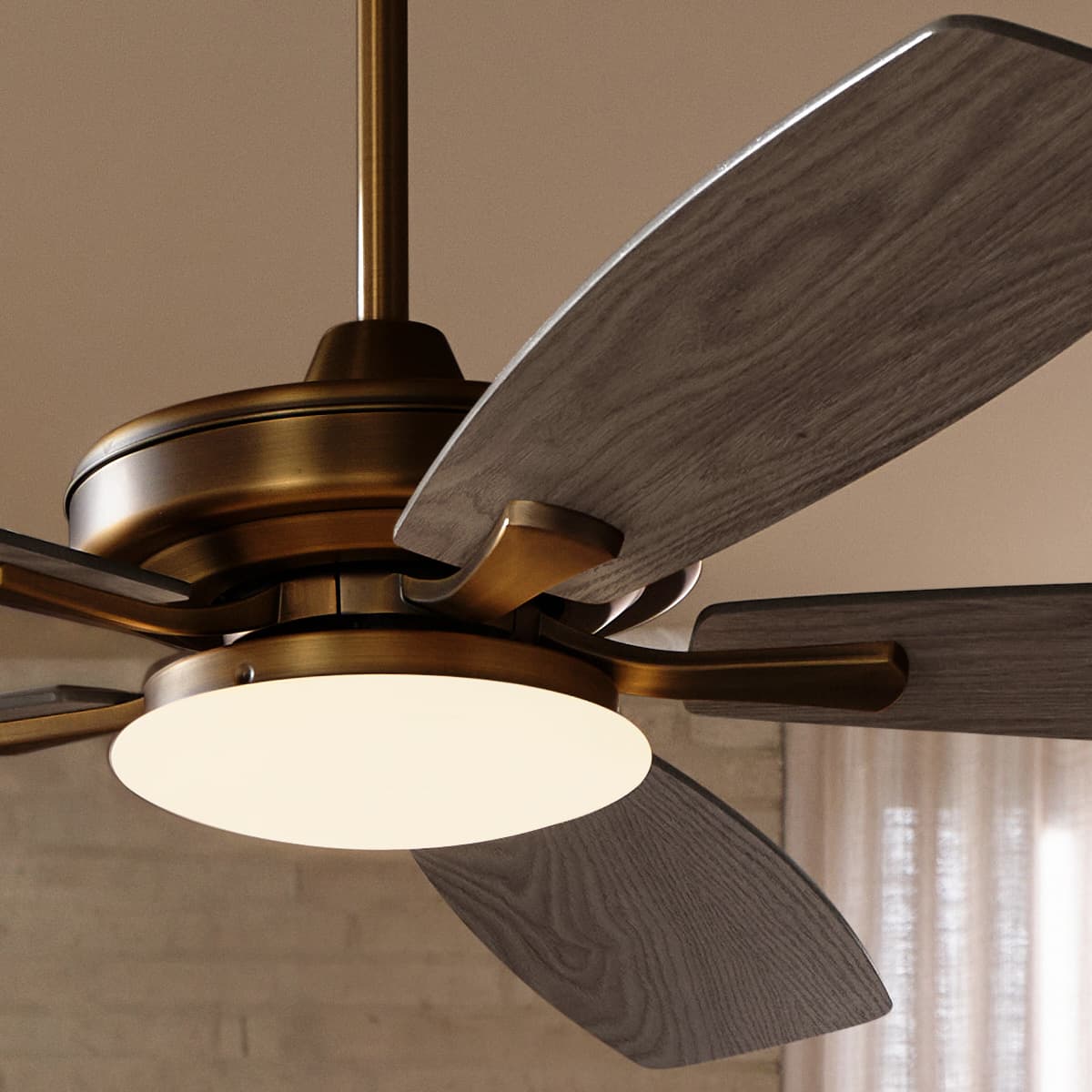 Basilica 142cm DC Fan Only in Bronze with Walnut Blades-img-2