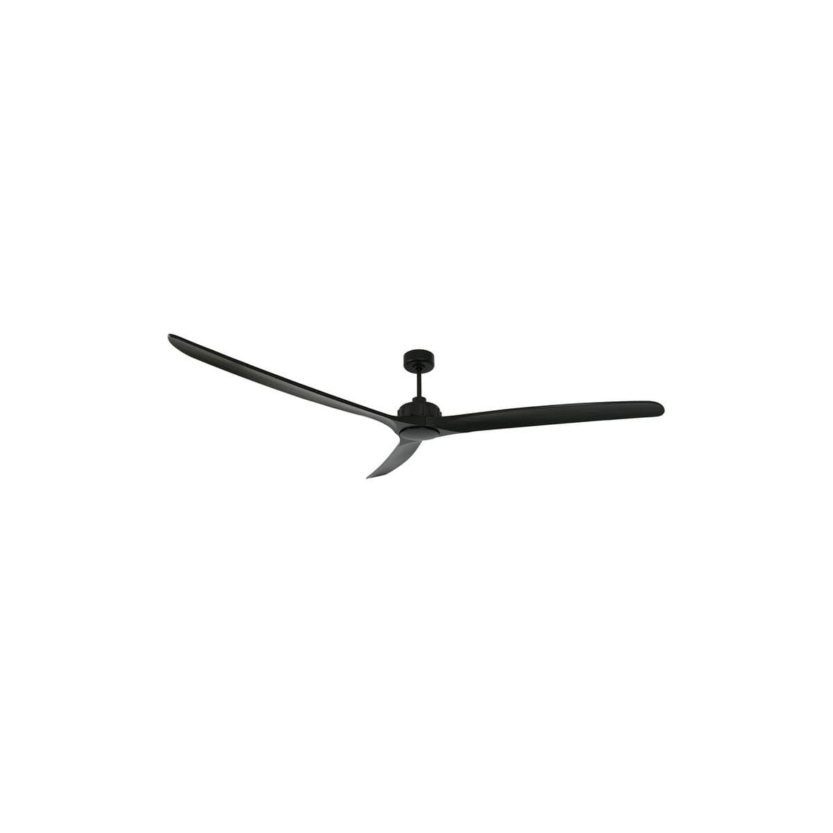 Caelid 254cm DC Fan with Light in Black with Black Timber Blades-img-1
